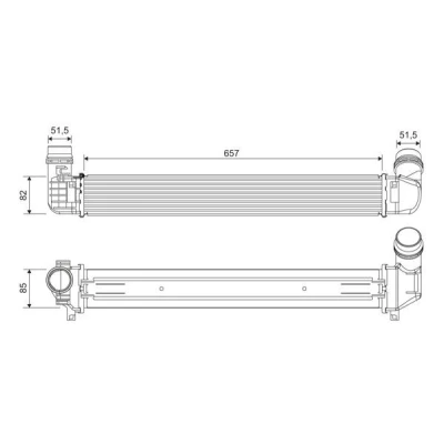Abbildung von VALEO 818389 Ladeluftkühler Aluminium ohne Sensor