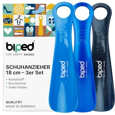 Abbildung von biped 3er Set Schuhanzieher Kunststoff 18 cm Schuhlöffel deutsche Herstellung z1570(afternoon)