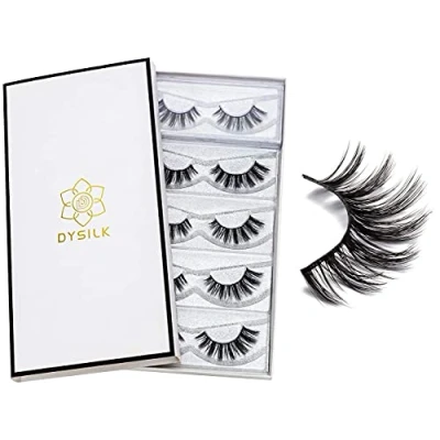 Abbildung von DYSILK Wimpern Fake Lashes Falsche 5 Paare 6D Künstliche Extensions Sets Eyelashes Natürlich Wiederverwendbar 002 16mm