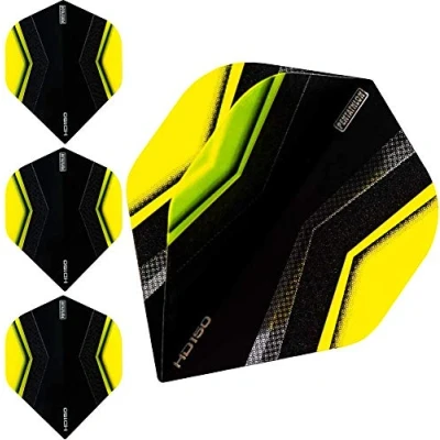 Abbildung von abcdarts Unisex Erwachsene Pentathlon HD150 Xwing Dart Flights, Gelb, Klassische
