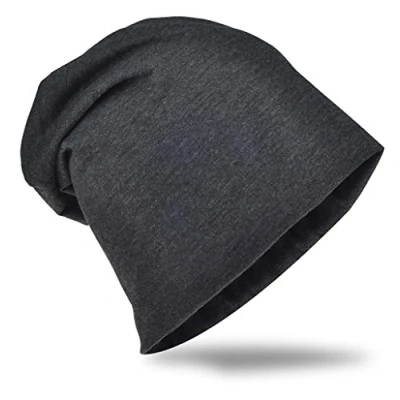 Abbildung von Jersey Slouch Beanie Long Mütze Unisex Unifarbe Herren Damen Trend, Einheitsgröße Anthrazit