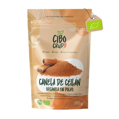 Abbildung von Bio Ceylon Zimt Gemahlen 200g. 100% Rein Zimtpulver ohne Zusatzstoffen. Organic Cinnamon Powder.