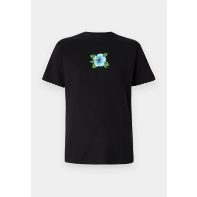 Abbildung von Santa Cruz Screaming Hibiscus Front Unisex Tshirt print, Größe: Small, Black