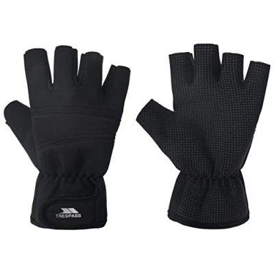 Abbildung von Trespass Carradale, Black, XL/XXL, Wasserdichte Fingerlose Neopren Handschuhe für Damen und Herren / Unisex, X Large/XX Large 2XL 2X Large, Schwarz