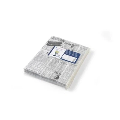 Abbildung von HENDI Fettdichtes Einschlagpapier, Zeitungsdruck, Stückzahl: 500 Blatt, 200x250mm