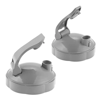 Abbildung von DRELD 2 Stück Flip Top To Go Deckel für Nutribullet Zubehör 600W/900W, Wiederverschließbare Becherdeckel Nutribullet, Klappdeckel Kompatibel mit Nutri Bullet Mixbecher 18oz/24oz/32oz
