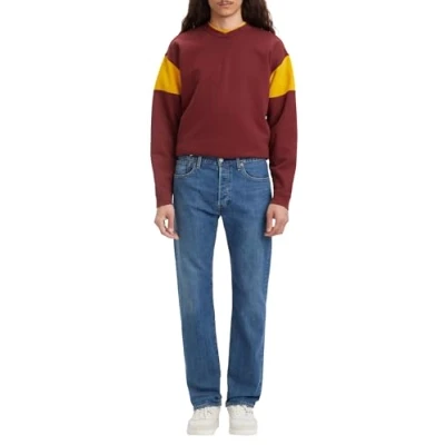 Abbildung von Levi&#039;s 501 Original Jeans Straight Leg, Herren, Größe: 30x32, Medium indigo stonewash
