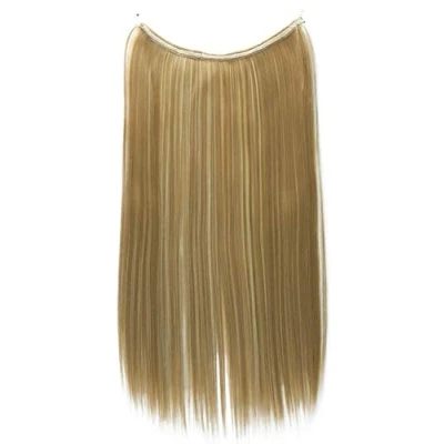 Abbildung von CAISHA 50cm 1 Tresse Extension mit Gummiband Extensions Haarverlängerung Haarteil Glatt Blond Mix Strähnen E107