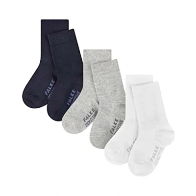 Abbildung von Falke Sensitive 3 PACK Socken für Kinder, Größe: 74/80, White/light grey/dark blue