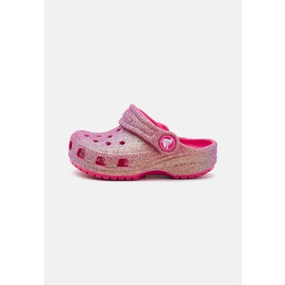 Abbildung von Crocs Classic Iridescent Glitter Unisex Pantolette flach für Kinder, Größe: 20/21, Dragon fruit Schuhe