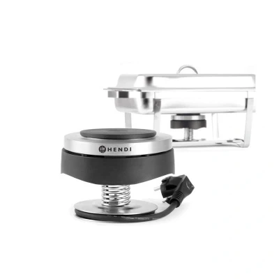 Abbildung von HENDI Elektroheizung Chafing Dish rund ø 13 x 10 cm 500 W, Gastro elektrische Heizung für Speisewärmer