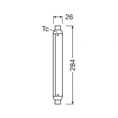 Abbildung von OSRAM S15s LED Lampe, matte Stablampe für Sockel, 750 Lumen, Warmweiß (2700K), Ersatz herkömmliche 57W Leuchtmittel, 140 Grad Abstrahlwinkel, nicht dimmbar