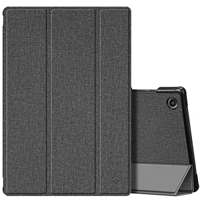 Abbildung von Fintie Hülle für Samsung Galaxy Tab A8 10.5 2021 Ultra Schlank Kunstleder Schutzhülle Cover mit Auto Schlaf/Wach Funktion Zoll SM X200/X205/X207 Tablet, Jeansoptik dunkelgrau
