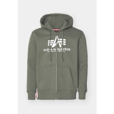 Abbildung von Alpha Industries Basic Sweatjacke, Herren, Größe: Small, Green