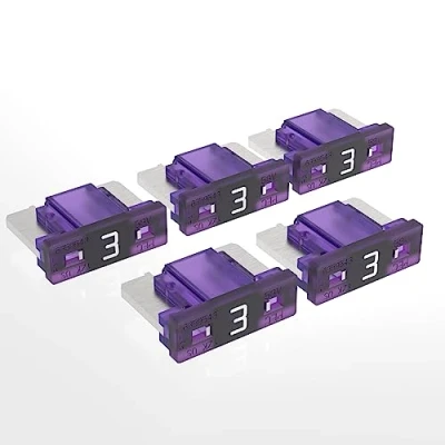Abbildung von AUPROTEC Mini LP Kfz Sicherungen Flachstecksicherungen 2A 30A Auswahl: 3A Ampere violett, 5 Stück