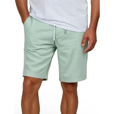 Abbildung von riverso Leinen Shorts Herren Sommer Regular Fit RIVOliver Kurze Hosen Bermuda Knielang Einfarbig, Größe:L, Farbe:Pastel Mint Green