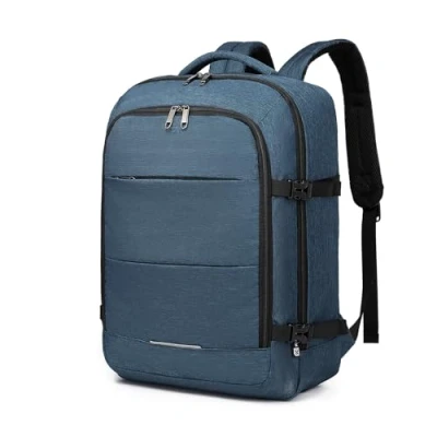 Abbildung von KONO Kabinentaschen Untersitz Handgepäck Rucksack 45 x 36 20 cm Tasche Große Kapazität Reiserucksack, Navy, Marineblau, unter dem Sitz(Navy)