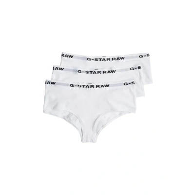 Abbildung von G Star RAW Hipster 3ER PACK Stretch LOGO Einfarbig Slip, Damen, Größe: 40, Weiß