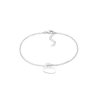 Abbildung von Elli Heart Armband, Damen, Größe: 18, Silberfarben