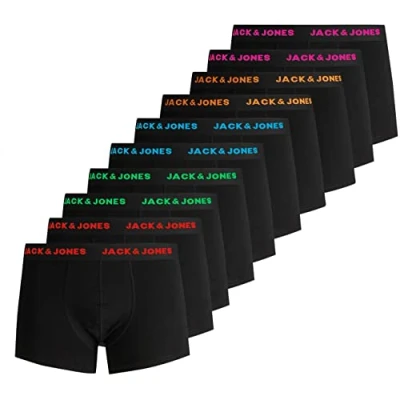 Abbildung von JACK &amp; JONES Herren JACSOLID Trunks 10 Pack, Black/Opt D, S