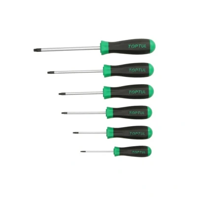 Abbildung von TOPTUL GAAE0610 Schraubendrehersatz 6 Kunststoff Torx T10, T15, T20, T25, T30, T40 Display (Karton)
