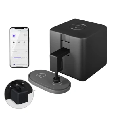 Abbildung von MOES Fingerbot Plus Smart Switch Toggle Button Pusher Upgrade mit Touch Steuerung,Kompatibel Life App und Tuya BLE Hub für Alexa, Google Home Timer Steuerung,Schwarz