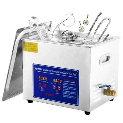 Abbildung von VEVOR Ultraschallreiniger Maschine 10L Edelstahl Ultraschallreinigungsmaschine Digitale Heizung Timer Schmuckreinigung für gewerbliche persönliche Heimgebrauch (10L)