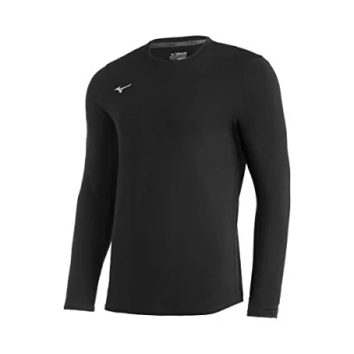 Abbildung von Mizuno Comp Diamond Long Sleeve Crew, Black, Small