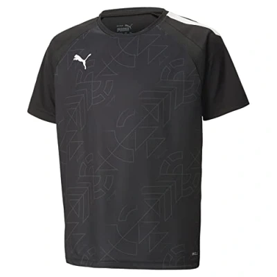 Abbildung von Puma Teamliga Graphic JR Unisex Sport Tshirt für Kinder, Größe: 164, Black asphalt