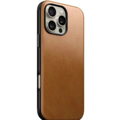 Abbildung von Nomad Modern Leather Case iPhone 16 Pro Max Englisch Tan C NM01691785