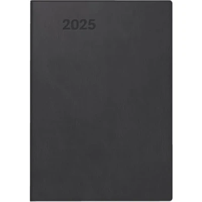 Abbildung von BRUNNEN Taschenkalender Modell 713 (2025), 2 Seiten = 1 Woche, A7, 160 Seiten, Kunststoff Einband, schwarz