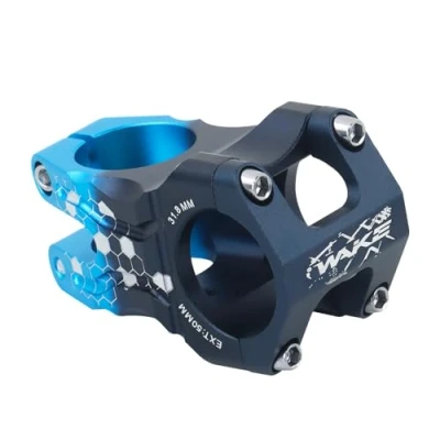 Abbildung von FOMTOR 31,8 Vorbau 50mm, MTB Mountainbike Lenker Kurzer Vorbau, für die meisten Rennrad BMX Fahrrad (Schwarz Blau)
