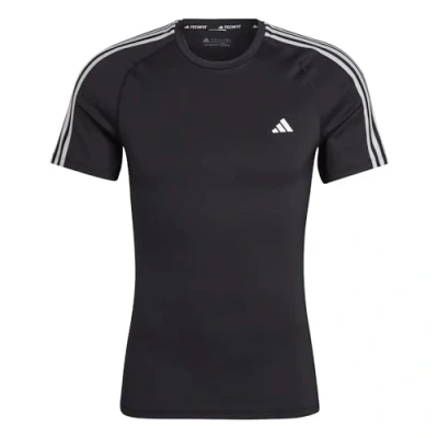 Abbildung von adidas Performance Techfit 3STRIPES Tshirt print, Herren, Größe: SxStandard, Black