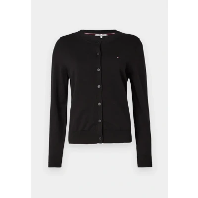 Abbildung von Tommy Hilfiger Stitch Cardi Strickjacke, Damen, Größe: XXS, Black