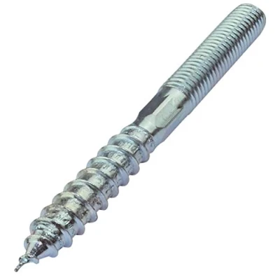Abbildung von AERZETIX C44765 Satz von 10 schraube mit doppelgewinde stockschrauben stehbolzen für schraubstift metall holz oder ohne dübel Ø12x120mm aus verzinktem stahl farbe silber