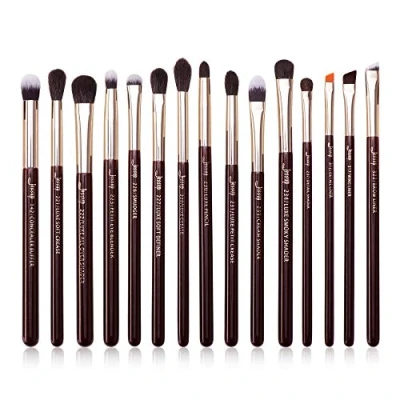 Abbildung von Jessup Augen Makeup Pinselset Professionelles Augenpinsel Set Schminkpinsel Kosmetikpinsel Lidschatten Eyeshadow Brush Blender Puder Synthetische Haare 15 Stück T284