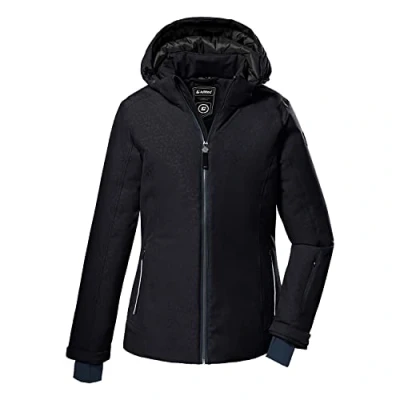 Abbildung von Killtec Damen Ksw 111 Wmn Jckt Skijacke Funktionsjacke mit abzippbarer Kapuze und Schneefang, schwarz blau, 44 EU