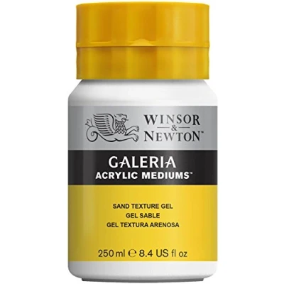 Abbildung von Winsor &amp; Newton 3040811 Galeria Strukturgel Sand, 250 ml Topf, gibt Acrylfarben einen Sandeffekt