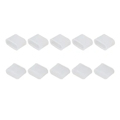 Abbildung von Futheda 10 Stück Silikon USB 3.1 Typ C Stecker Schnittstelle Abdeckung Stopper Anti Staub Kappe Schutz Klar
