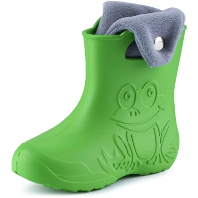 Abbildung von Ladeheid Eva Kinder Jungen Mädchen Gummistiefel Regenschuhe gefüttert LA CA 11 (Limone, 32/33 EU)