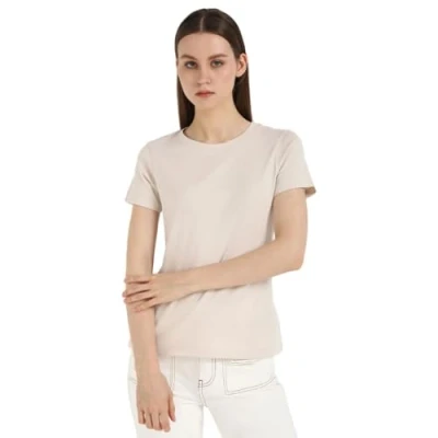 Abbildung von Calvin Klein Jeans Institutional Graphic SLIM TEE Tshirt basic, Damen, Größe: 3XL, Moonbeam