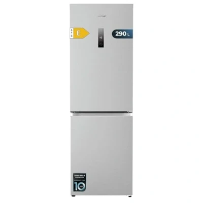 Abbildung von Cecotec Kombi Kühlschrank 290L Bolero CoolMarket Combi 290 Inox. Höhe 185 cm und Breite 59,5 cm, Total NoFrost, niedriger Energieverbrauch, Schublade für frische Produkte, reversible Tür