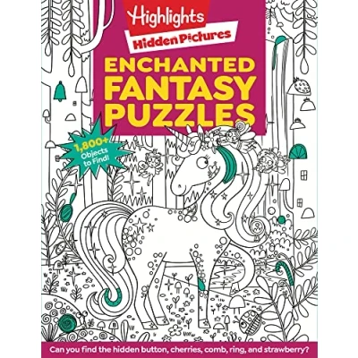 Abbildung von Enchanted Fantasy Puzzles: Seek and Find Puzzle Book, Themed Puzzles with Forest, Unicorns, Dragons More for Kids (Highlights Hidden Pictures)