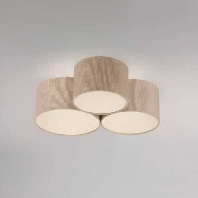 Abbildung von JUST LIGHT. Deckenleuchte Green Duro, Textil, dreiflammig