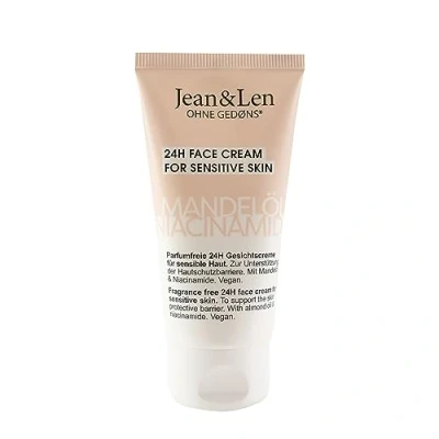 Abbildung von Jean &amp; Len Parfumfreie Gesichtscreme Mandelöl Niacinamide, für empfindliche Haut geeignet, 24h Feuchtigkeitspflege, wirkt rückfettend, ohne Parabene Silikone, vegan, 50 ml