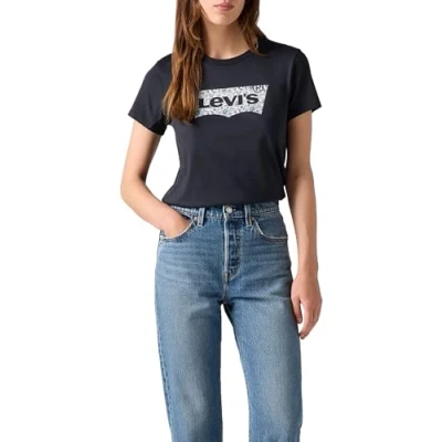 Abbildung von Levi&#039;s THE Perfect TEE Tshirt print, Damen, Größe: Medium, Black