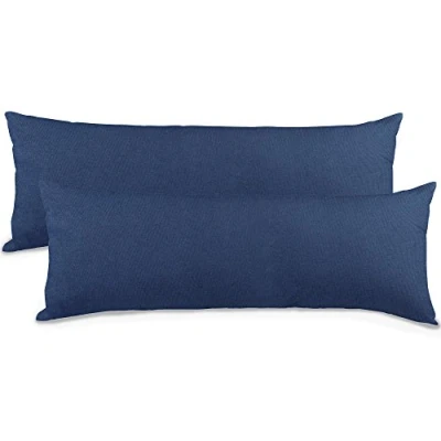 Abbildung von aqua textil Classic Line Kissenbezug 2er Set 40 x 145 cm dunkel blau Baumwolle Seitenschläferkissen Bezug Kissenhülle, Kopfkissenüberzug, Pillowcase, Bettkissen, Kopfkissenbezug, Reißverschluss