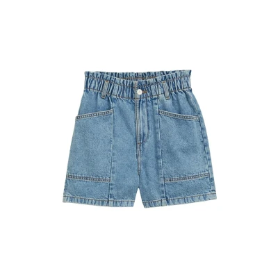 Abbildung von TOM Tailor denim Paperbag Jeans Shorts, Damen, Größe: XS, Clean mid stone blue