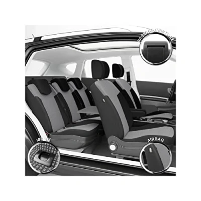 Abbildung von DBS 1011552 Autositzbezüge nach Maß hochqualitative Fertigung Schnelle Montage Kompatibel mit Airbag Isofix