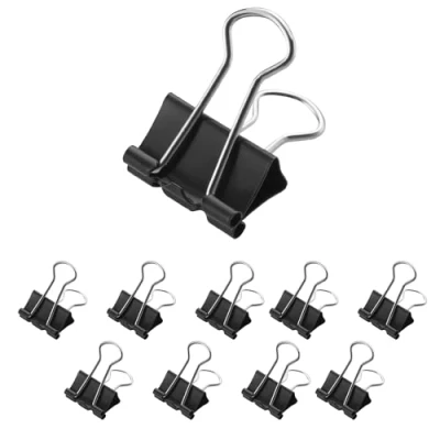 Abbildung von Westcott E 10701 00 Foldback Klammern, 19 mm, schwarz, 12 Stück